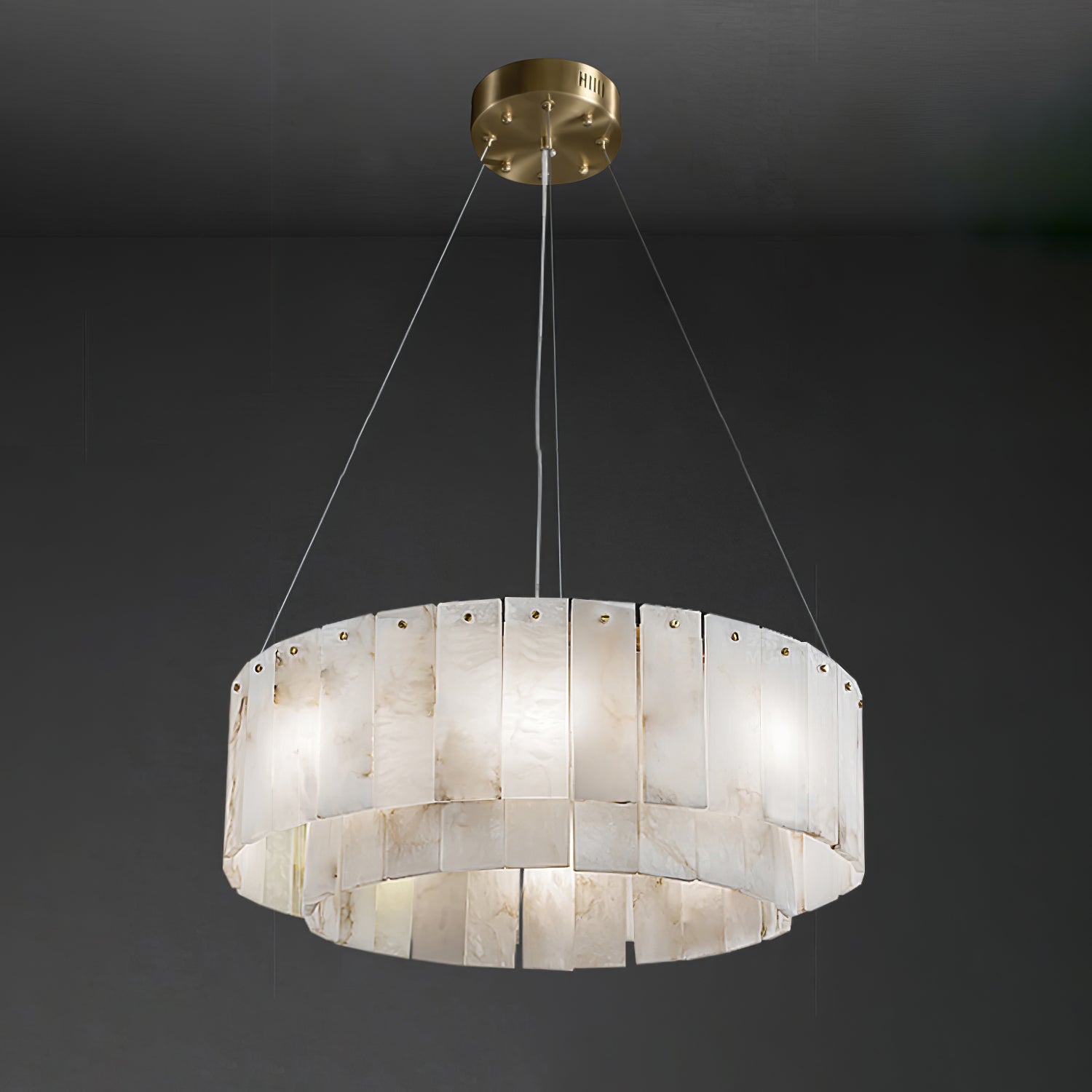 Dovin Alabaster Round Pendant Light