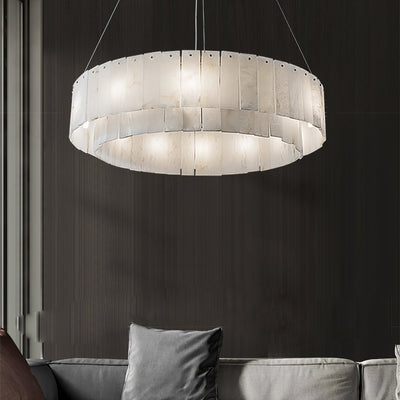 Dovin Alabaster Round Pendant Light