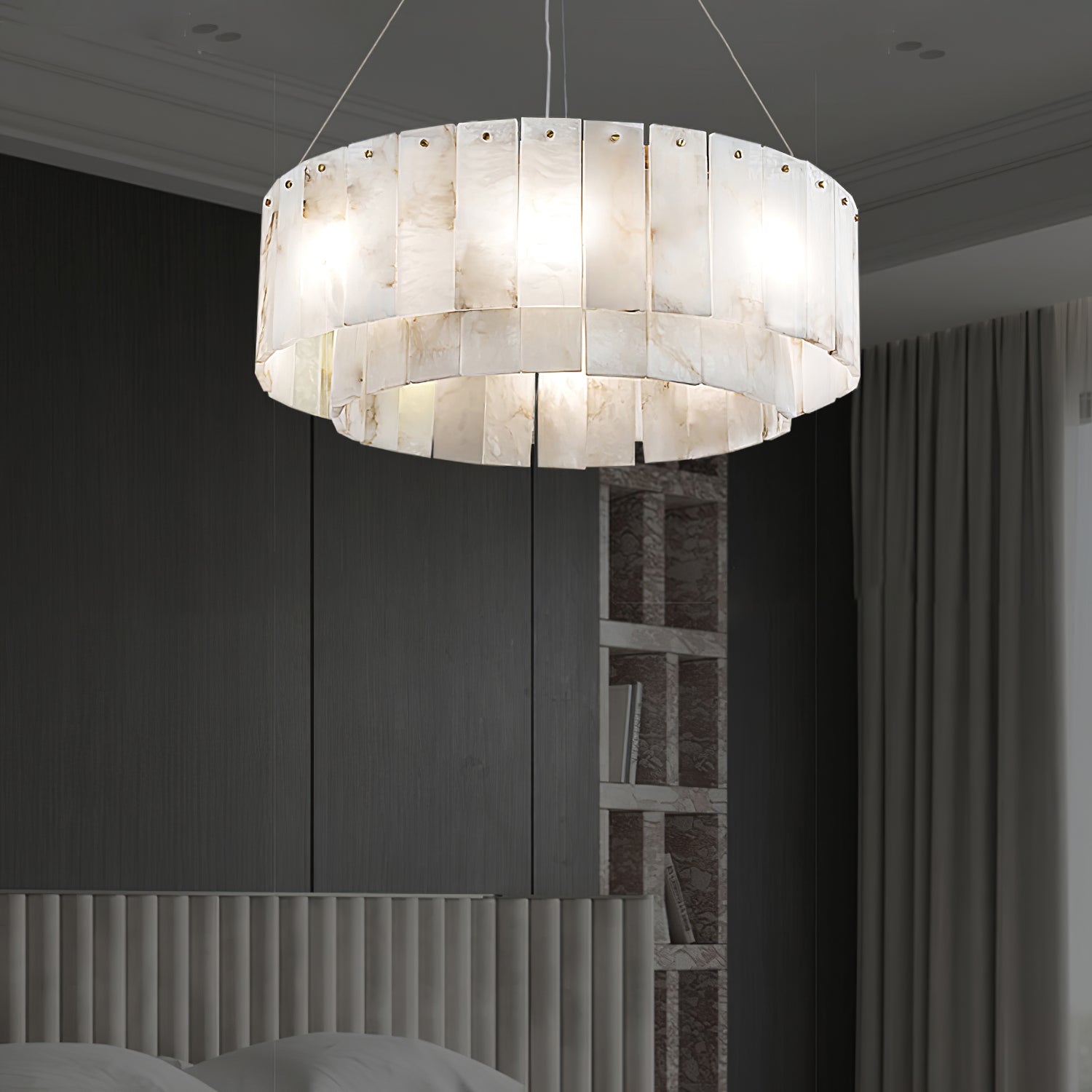 Dovin Alabaster Round Pendant Light