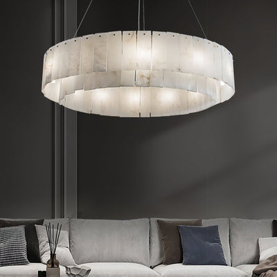 Dovin Alabaster Round Pendant Light