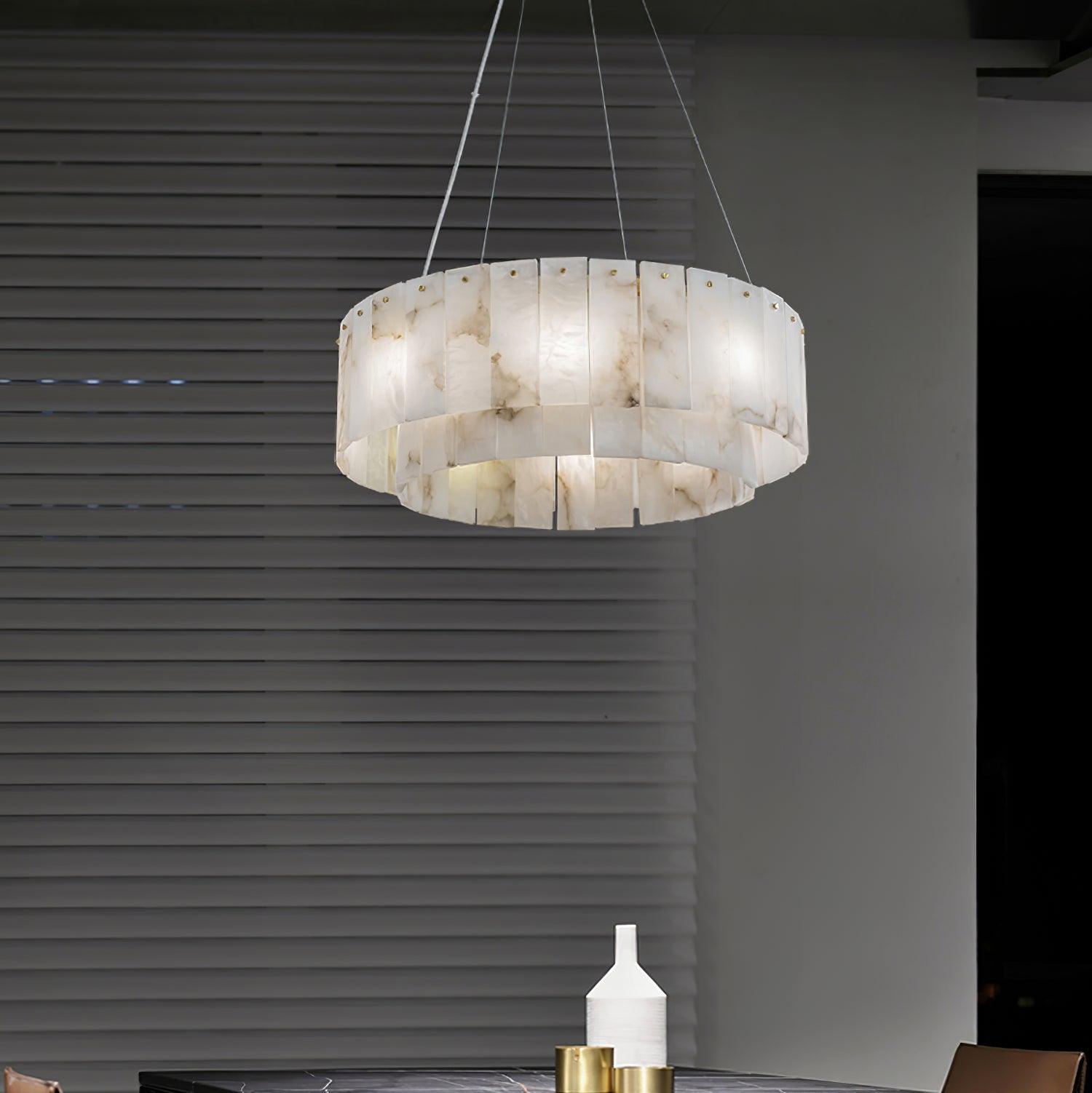 Dovin Alabaster Round Pendant Light