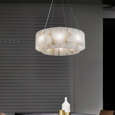 Dovin Alabaster Round Pendant Light