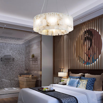 Dovin Alabaster Round Pendant Light
