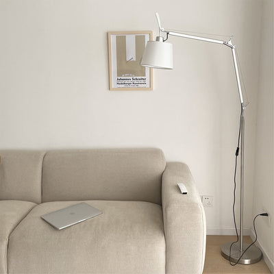 Ciroce Fabric Industrial Floor Lamp