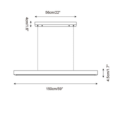 Delya Linear Travertine Pendant Lamp - Neutral Decor