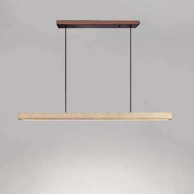 Delya Linear Travertine Pendant Lamp - Neutral Decor