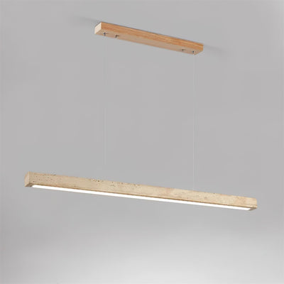Delya Linear Travertine Pendant Lamp - Neutral Decor