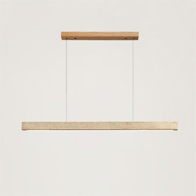 Delya Linear Travertine Pendant Lamp - Neutral Decor