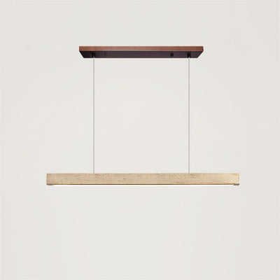 Delya Linear Travertine Pendant Lamp - Neutral Decor
