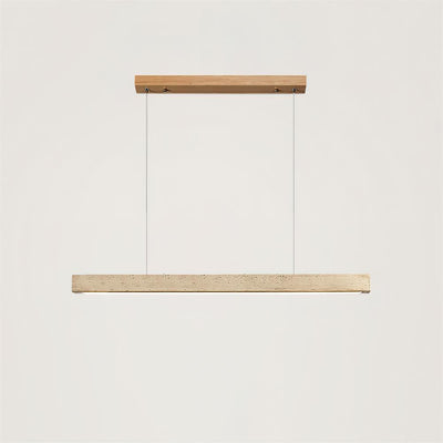 Delya Linear Travertine Pendant Lamp - Neutral Decor