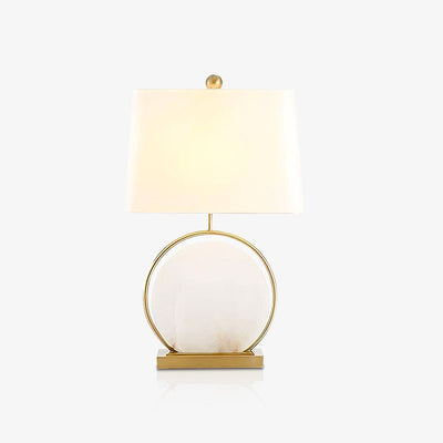 Cirilina Ring Base Alabaster Table Lamp