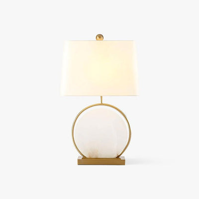 Cirilina Ring Base Alabaster Table Lamp