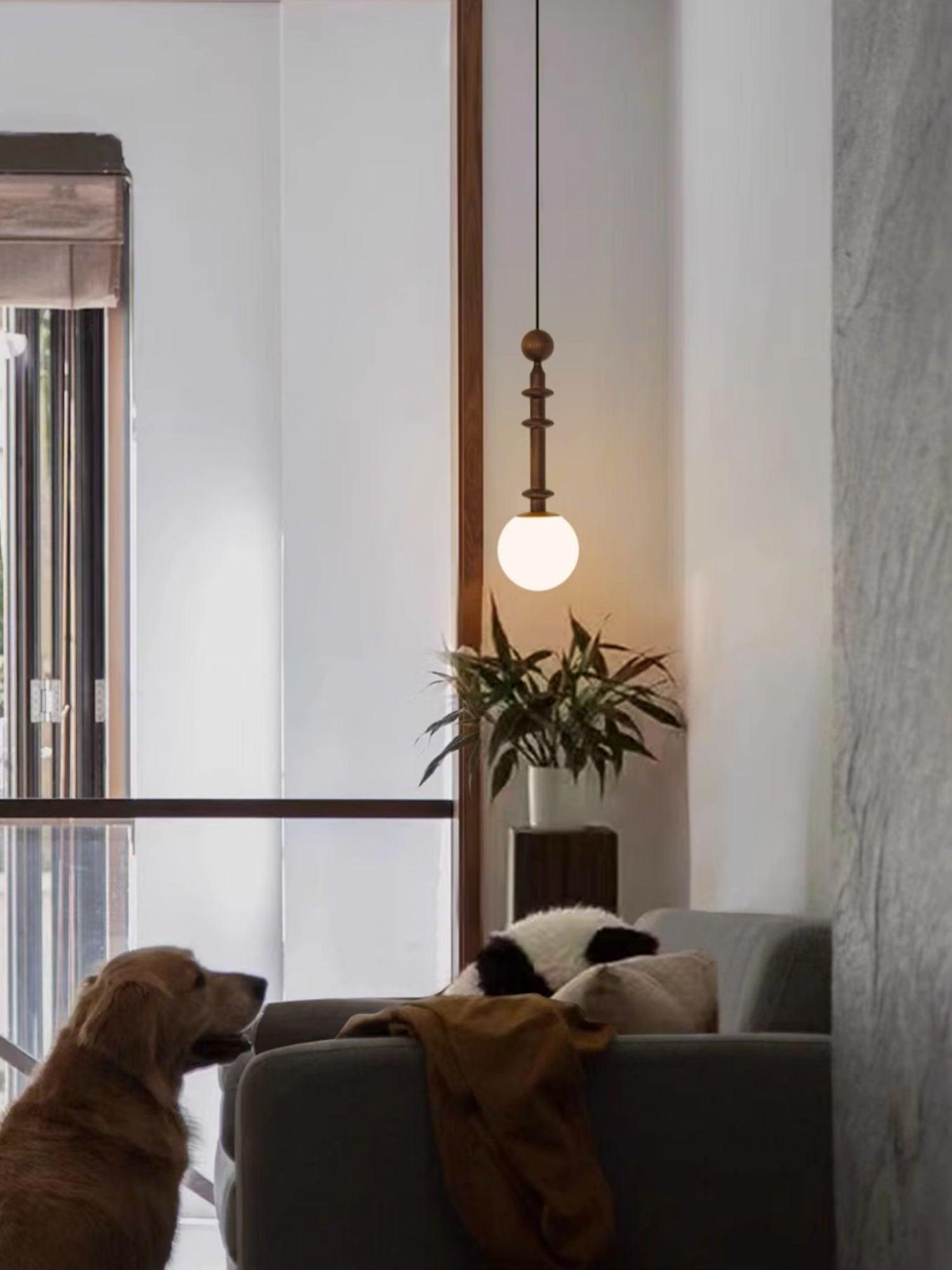 Barvel Wood Industrial Pendant Light