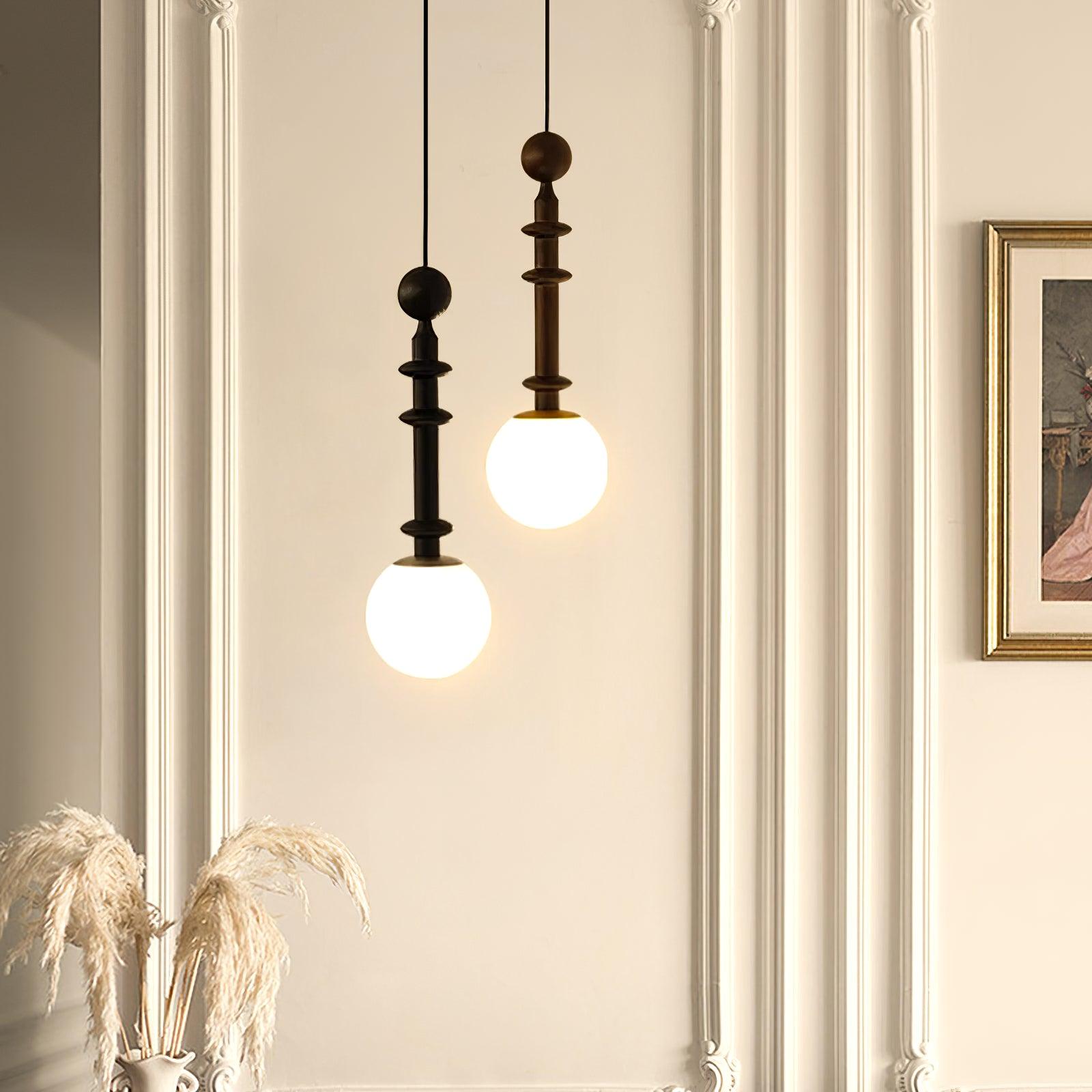 Barvel Wood Industrial Pendant Light