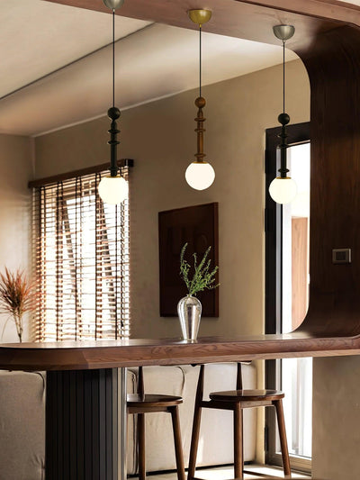 Barvel Wood Industrial Pendant Light