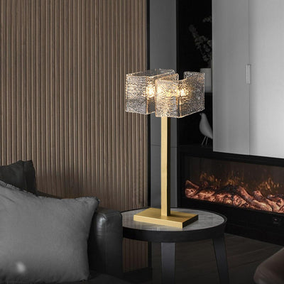 Blyn Brass Glass Artistic Table Lamp