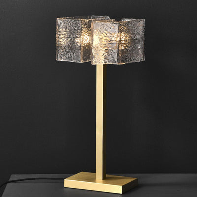 Blyn Brass Glass Artistic Table Lamp