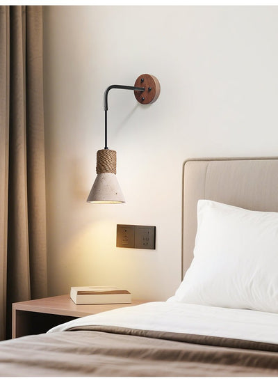 Rope Stone Cone Sconce