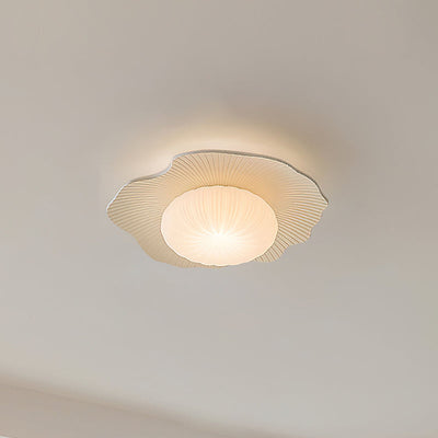 Ceiling Light Scalloped Resin Disc Playful Interiors - Neutral Decor