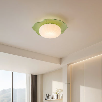 Ceiling Light Scalloped Resin Disc Playful Interiors - Neutral Decor