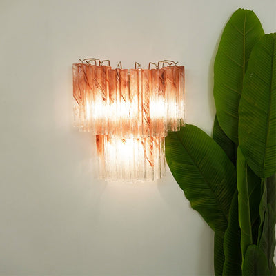 Lioreeria Wall Light Rose Glass Blades Romantic Watercolor