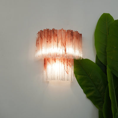 Lioreeria Wall Light Rose Glass Blades Romantic Watercolor
