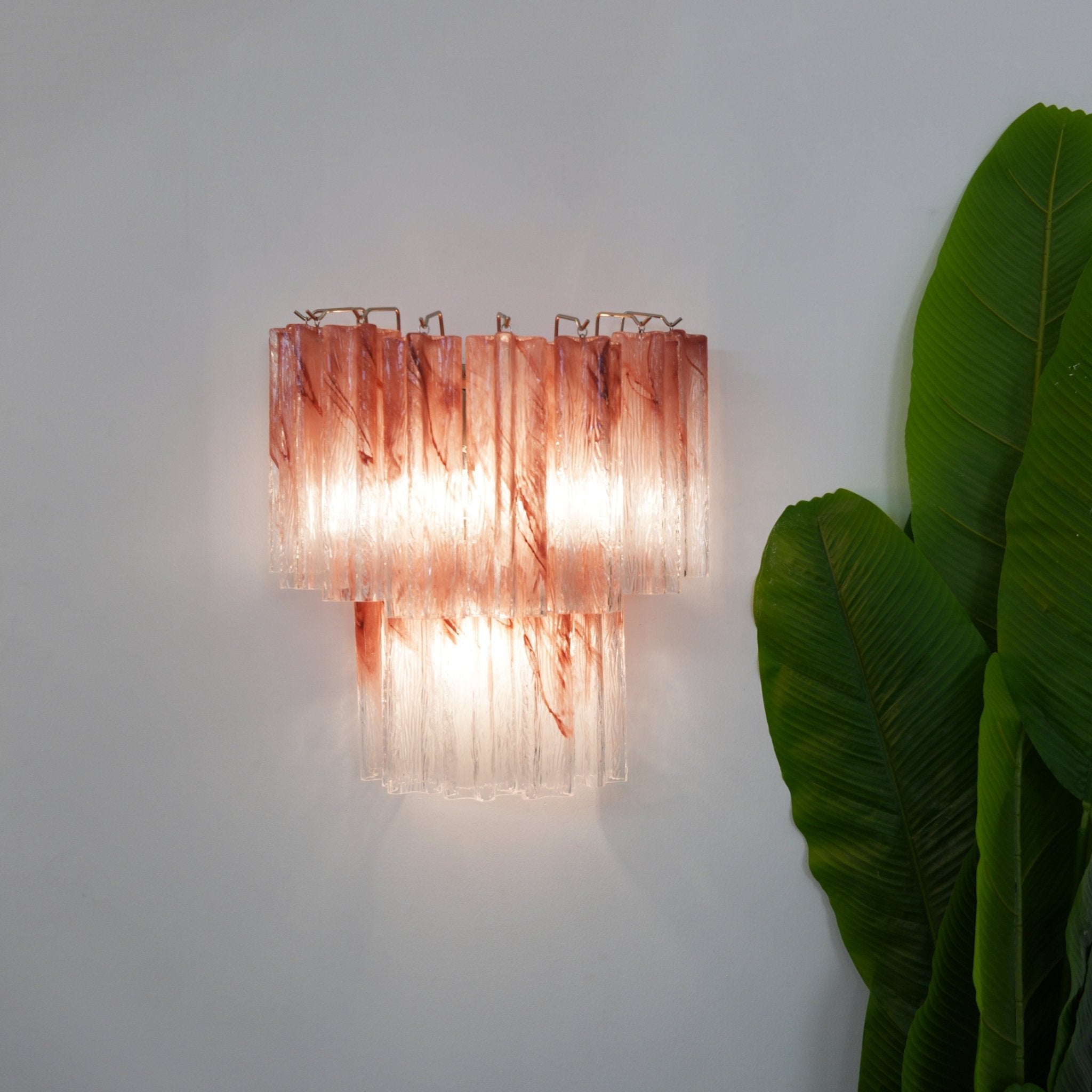 Lioreeria Wall Light Rose Glass Blades Romantic Watercolor