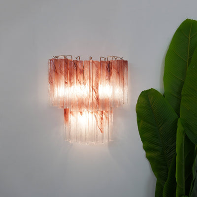 Lioreeria Wall Light Rose Glass Blades Romantic Watercolor