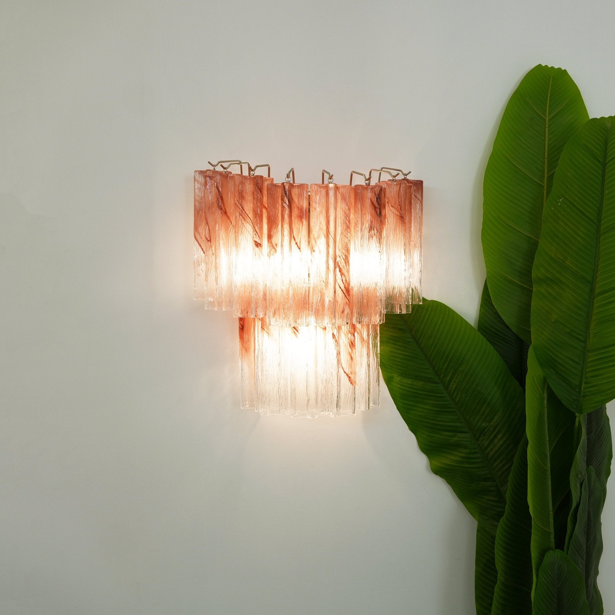 Lioreeria Wall Light Rose Glass Blades Romantic Watercolor