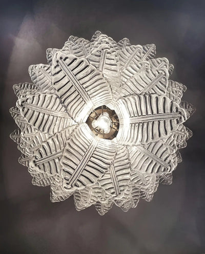 Eirineon Chandelier Clear Glass Leaf Cascading Elegant