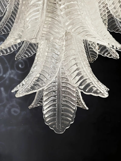 Eirineon Chandelier Clear Glass Leaf Cascading Elegant