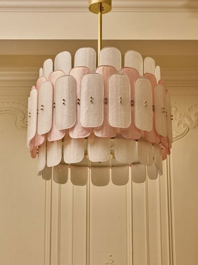 Rosalinne Modern Iron & Glass Chandelier