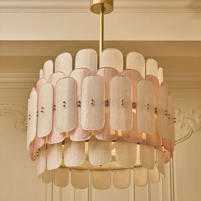 Rosalinne Modern Iron & Glass Chandelier
