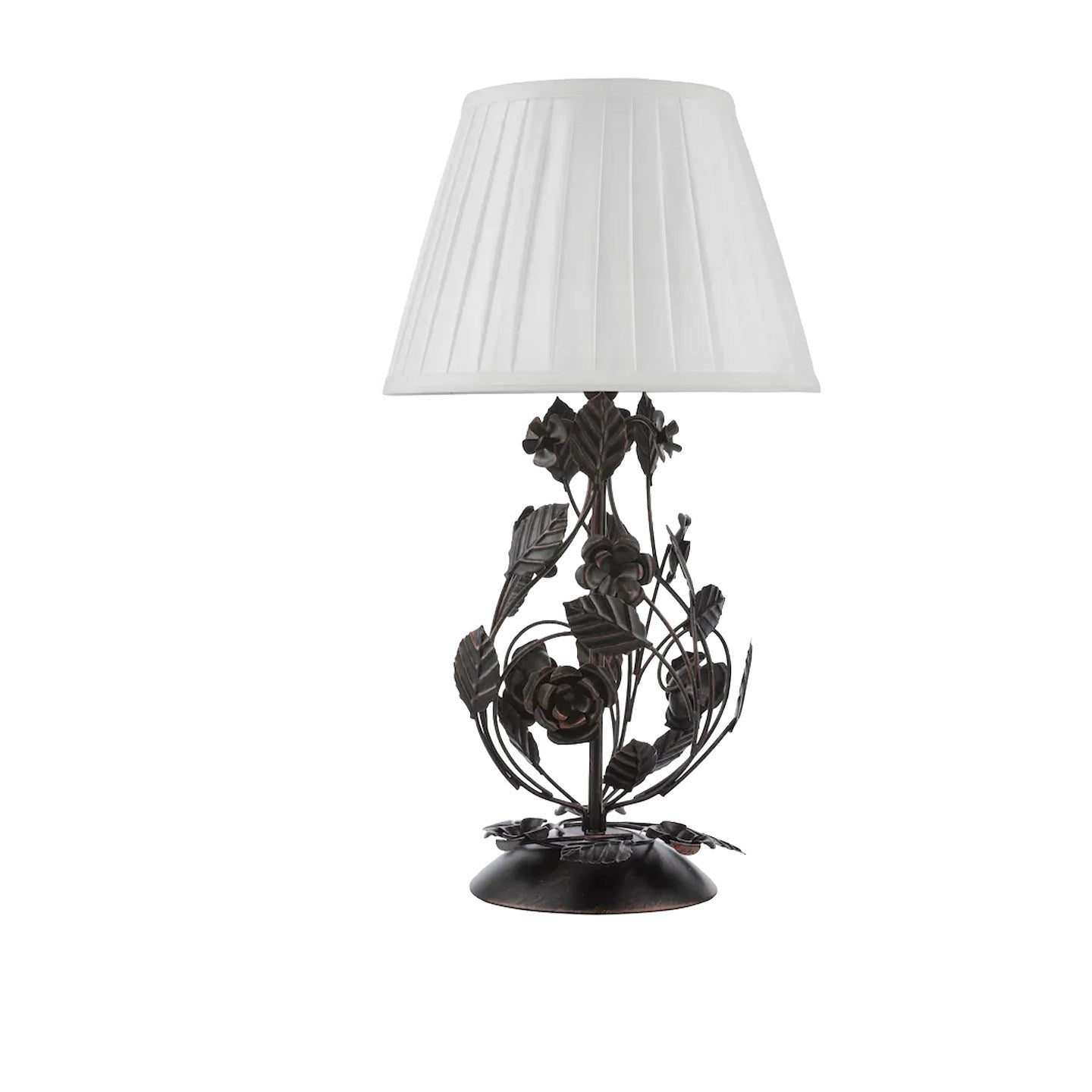 Elarenne Wrought Iron Rose Table Lamp