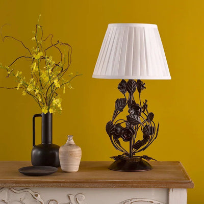 Elarenne Wrought Iron Rose Table Lamp