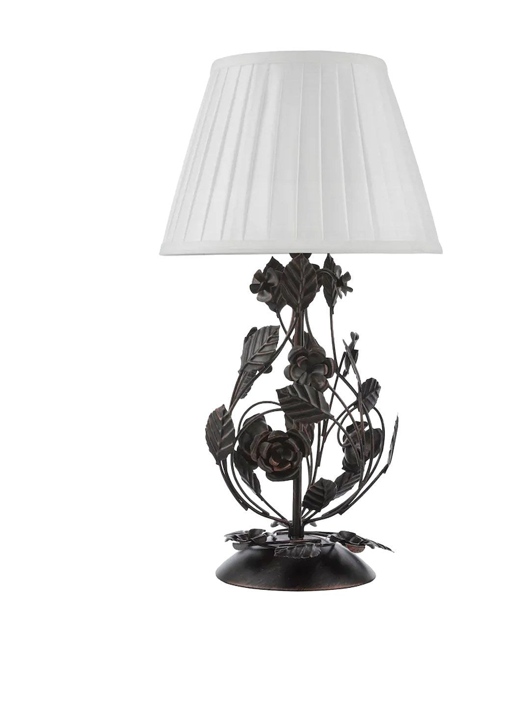 Elarenne Wrought Iron Rose Table Lamp