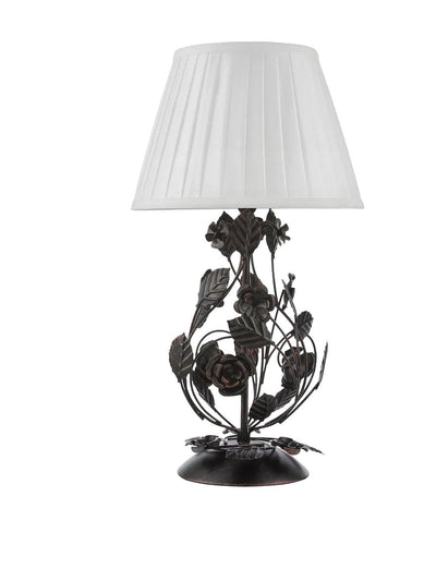 Elarenne Wrought Iron Rose Table Lamp