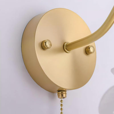 Aneris Nordic Art Rose Brass Glass Wall Light