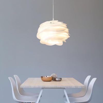 Solara Pendant Lamp PVC Rose Floral Layered Romantic - Neutral Decor