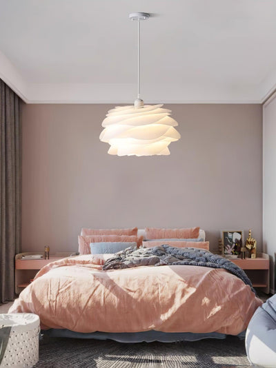 Solara Pendant Lamp PVC Rose Floral Layered Romantic - Neutral Decor