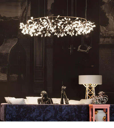 Auroreon Chandelier Rose Gold Firefly LED Branch