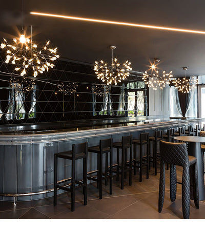 Auroreon Chandelier Rose Gold Firefly LED Branch