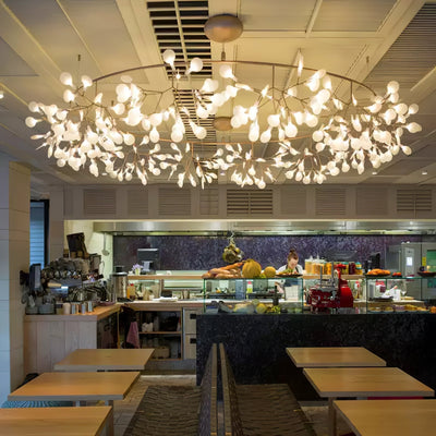 Auroreon Chandelier Rose Gold Firefly LED Branch