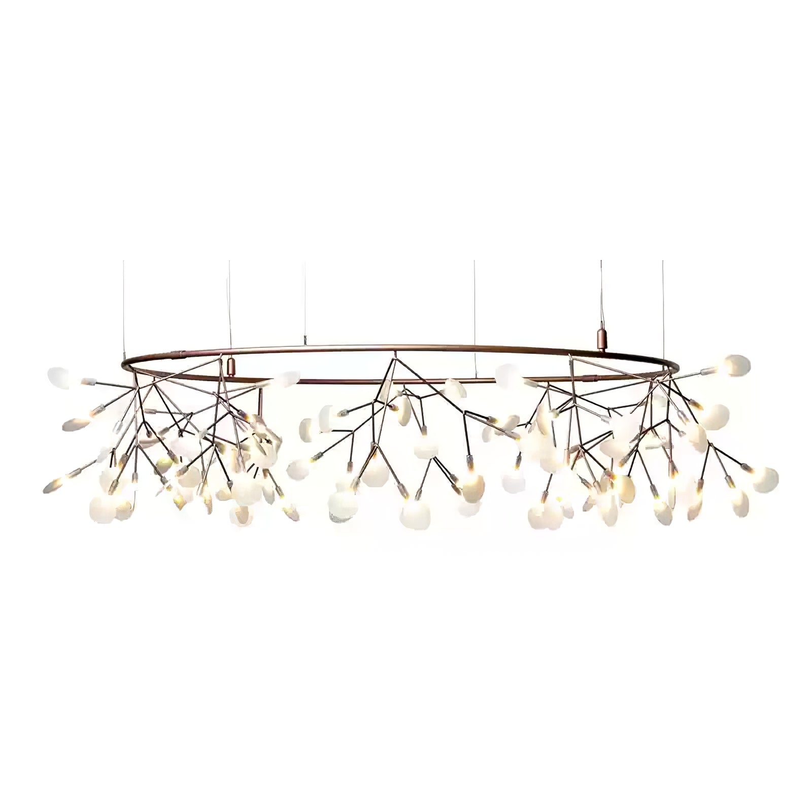 Auroreon Chandelier Rose Gold Firefly LED Branch