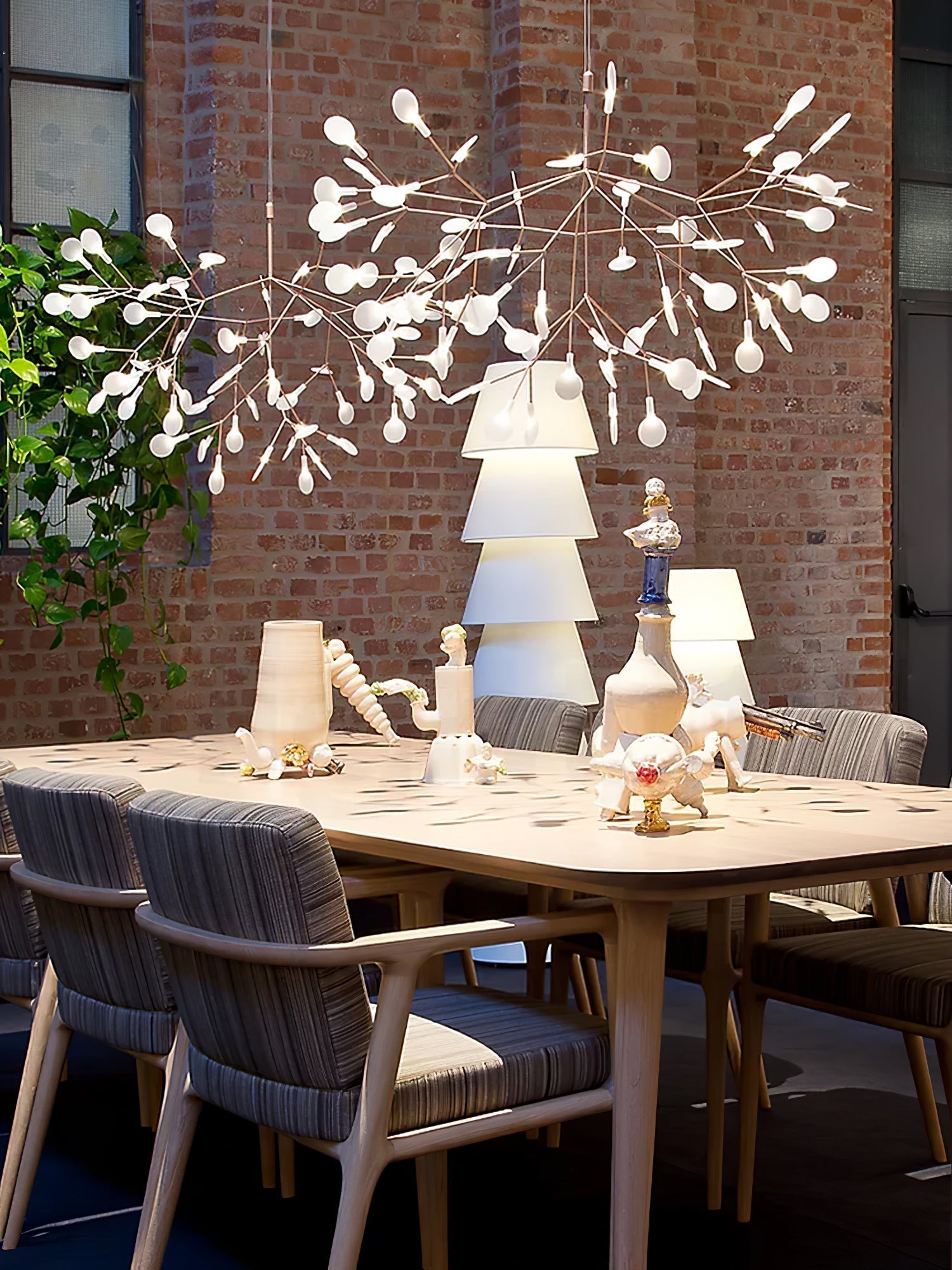 Auroreon Chandelier Rose Gold Firefly LED Branch