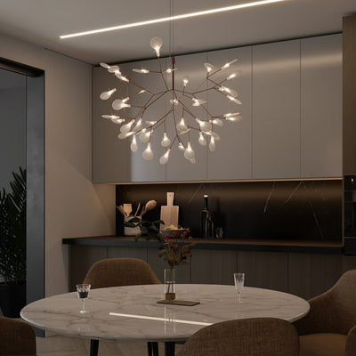 Auroreon Chandelier Rose Gold Firefly LED Branch