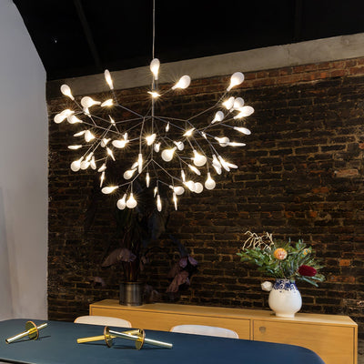 Auroreon Chandelier Rose Gold Firefly LED Branch