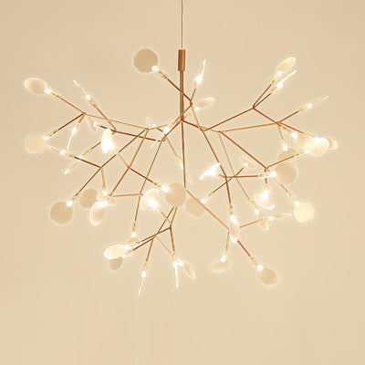 Auroreon Chandelier Rose Gold Firefly LED Branch