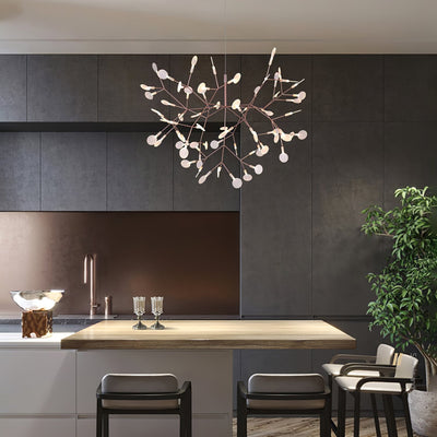 Auroreon Chandelier Rose Gold Firefly LED Branch