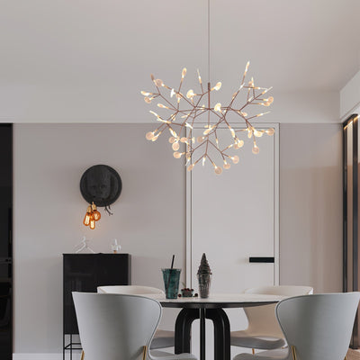 Auroreon Chandelier Rose Gold Firefly LED Branch